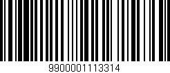 Código de barras (EAN, GTIN, SKU, ISBN): '9900001113314'