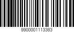 Código de barras (EAN, GTIN, SKU, ISBN): '9900001113383'