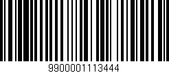Código de barras (EAN, GTIN, SKU, ISBN): '9900001113444'