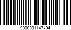 Código de barras (EAN, GTIN, SKU, ISBN): '9900001147494'