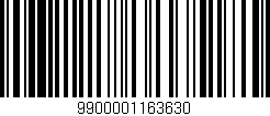 Código de barras (EAN, GTIN, SKU, ISBN): '9900001163630'