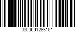 Código de barras (EAN, GTIN, SKU, ISBN): '9900001265181'