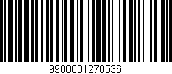 Código de barras (EAN, GTIN, SKU, ISBN): '9900001270536'