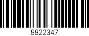 Código de barras (EAN, GTIN, SKU, ISBN): '9922347'