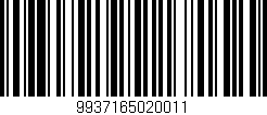Código de barras (EAN, GTIN, SKU, ISBN): '9937165020011'