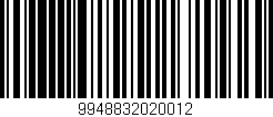 Código de barras (EAN, GTIN, SKU, ISBN): '9948832020012'