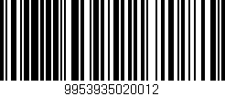 Código de barras (EAN, GTIN, SKU, ISBN): '9953935020012'