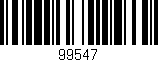 Código de barras (EAN, GTIN, SKU, ISBN): '99547'