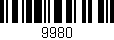 Código de barras (EAN, GTIN, SKU, ISBN): '9980'