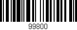 Código de barras (EAN, GTIN, SKU, ISBN): '99800'
