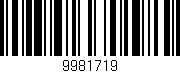 Código de barras (EAN, GTIN, SKU, ISBN): '9981719'