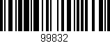 Código de barras (EAN, GTIN, SKU, ISBN): '99832'