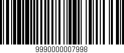 Código de barras (EAN, GTIN, SKU, ISBN): '9990000007998'