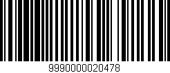 Código de barras (EAN, GTIN, SKU, ISBN): '9990000020478'