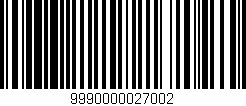 Código de barras (EAN, GTIN, SKU, ISBN): '9990000027002'
