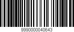 Código de barras (EAN, GTIN, SKU, ISBN): '9990000040643'