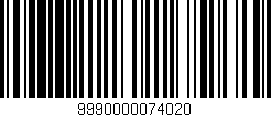 Código de barras (EAN, GTIN, SKU, ISBN): '9990000074020'