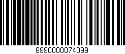 Código de barras (EAN, GTIN, SKU, ISBN): '9990000074099'