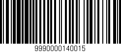 Código de barras (EAN, GTIN, SKU, ISBN): '9990000140015'