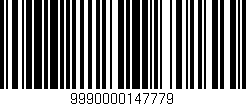 Código de barras (EAN, GTIN, SKU, ISBN): '9990000147779'