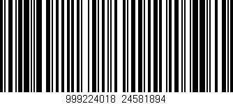 Código de barras (EAN, GTIN, SKU, ISBN): '999224018|24581894'