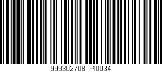 Código de barras (EAN, GTIN, SKU, ISBN): '999302708|PI0034'