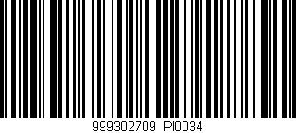 Código de barras (EAN, GTIN, SKU, ISBN): '999302709|PI0034'