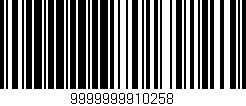 Código de barras (EAN, GTIN, SKU, ISBN): '9999999910258'