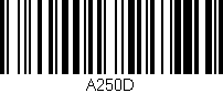 Código de barras (EAN, GTIN, SKU, ISBN): 'A250D'