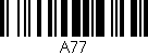 Código de barras (EAN, GTIN, SKU, ISBN): 'A77'