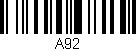 Código de barras (EAN, GTIN, SKU, ISBN): 'A92'