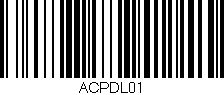 Código de barras (EAN, GTIN, SKU, ISBN): 'ACPDL01'
