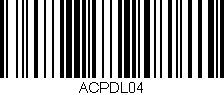 Código de barras (EAN, GTIN, SKU, ISBN): 'ACPDL04'