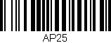Código de barras (EAN, GTIN, SKU, ISBN): 'AP25'