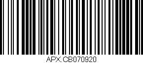 Código de barras (EAN, GTIN, SKU, ISBN): 'APX.CB070920'