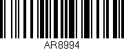 Código de barras (EAN, GTIN, SKU, ISBN): 'AR8994'