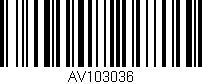 Código de barras (EAN, GTIN, SKU, ISBN): 'AV103036'