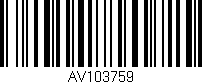 Código de barras (EAN, GTIN, SKU, ISBN): 'AV103759'
