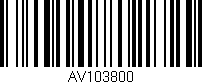 Código de barras (EAN, GTIN, SKU, ISBN): 'AV103800'