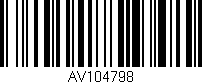 Código de barras (EAN, GTIN, SKU, ISBN): 'AV104798'