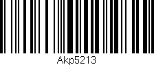 Código de barras (EAN, GTIN, SKU, ISBN): 'Akp5213'
