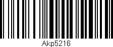 Código de barras (EAN, GTIN, SKU, ISBN): 'Akp5216'