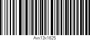 Código de barras (EAN, GTIN, SKU, ISBN): 'Avx13x1625'
