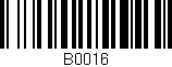 Código de barras (EAN, GTIN, SKU, ISBN): 'B0016'