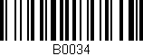 Código de barras (EAN, GTIN, SKU, ISBN): 'B0034'