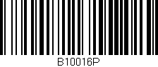 Código de barras (EAN, GTIN, SKU, ISBN): 'B10016P'