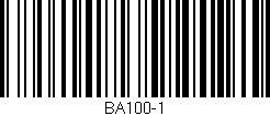 Código de barras (EAN, GTIN, SKU, ISBN): 'BA100-1'
