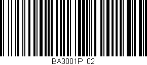 Código de barras (EAN, GTIN, SKU, ISBN): 'BA3001P/02'