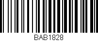 Código de barras (EAN, GTIN, SKU, ISBN): 'BAB1828'