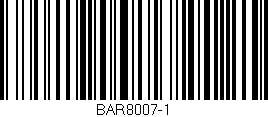 Código de barras (EAN, GTIN, SKU, ISBN): 'BAR8007-1'